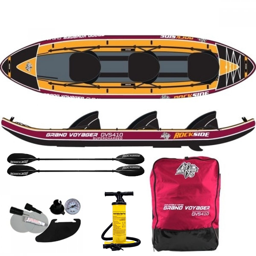 Rockside Grand Voyager Supercharged Inflatable Kayak Kayaks Rockside