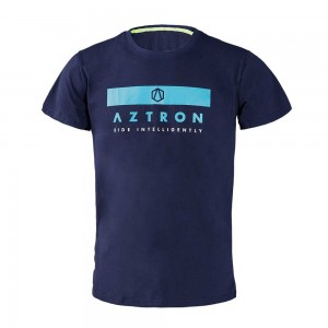 Aztron Logo Navy Tee Shirt 