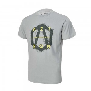 Aztron Full Logo Grey Tee Shirt